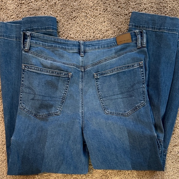 American Eagle High Rise Cargo wide Leg Women's Jeans - Picture 6 of 7